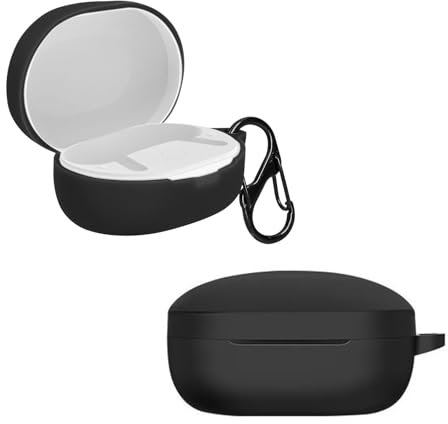 CONAPIKA Hülle für Anker Soundcore Life P2 mini mit karabiner, Voller Schutz Silikon Earbuds Schutzhüllen Haut Case Ultra-dünnes Weiches Stoßfeste wasserdichte Kabelloses Laden Kopfhörer Abdeckung