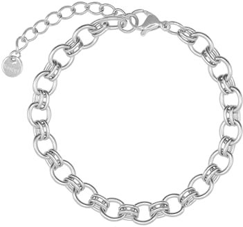 Heideman Armband Herren aus Edelstahl silber farbend poliert Armkette für Männer