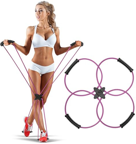 Pilates Reformer Resistance Band Kit - Resistance Tubes Set with Handles, Portable Pilates Reformer Bands Fitness Accessories for Women and Man, Portable Home Workout Solution, Home Gym Equipment