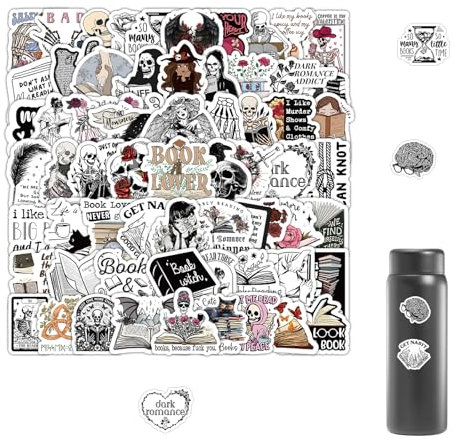 VireEyU Totenkopf Sticker Set, 100 Stück Wasserdichte Schwarz-Weiß Aufkleber, Vintage Graffiti für Laptop, Skateboard, Helm, Auto, Fahrrad, Ideal für Jugendliche und Erwachsene