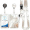 Marmor Lanyard Kartenhalter, ID Badge, Lanyard Kartenhalter, abnehmbare Schnur mit einziehbarem Clip für Schlüsselanhänger, Namenskarten, Türkarten, ID-Karten(Marmor Weiß)