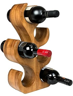 Crafty Artisan® Wooden tree 6 bottle free standing wine rack holder