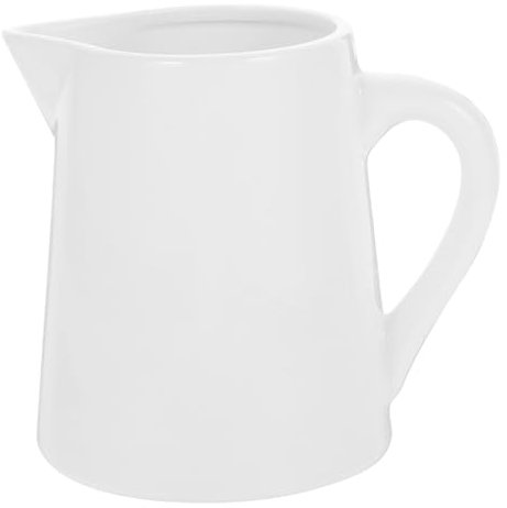 Cabilock Pichet En Porcelaine Pour De Café Avec Poignée En Céramique Blanche Multi-usages Pour Et Sirop