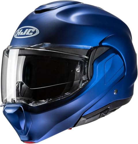 HJC, Modularer Motorradhelm F100 UNI Semi Flat Metallic Blue, XS