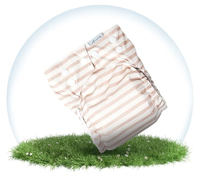 Hinzling Stoffwindel Überhose Newborn (Boho Lines) – Größenverstellbar & langlebig aus recyceltem Polyester – Weiche Passform & zu zuverlässige Abdichtung