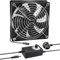 Joycabin 120mm Computer Fan with AC Plug 220V PC Fan DC 4V 5V 12V Adjustable Speed Brushless Cooling Fans for PC, Computer, Server Cabinet, TV Box, AV Cabinet, Router