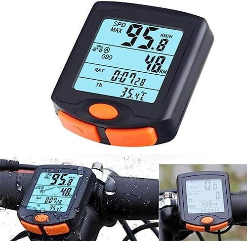 GPECTIFO Wireless Cycling Computer Waterproof Cycling Odometer With Automatic Wake-up LCD Backlight For Time Speed Tracking.
