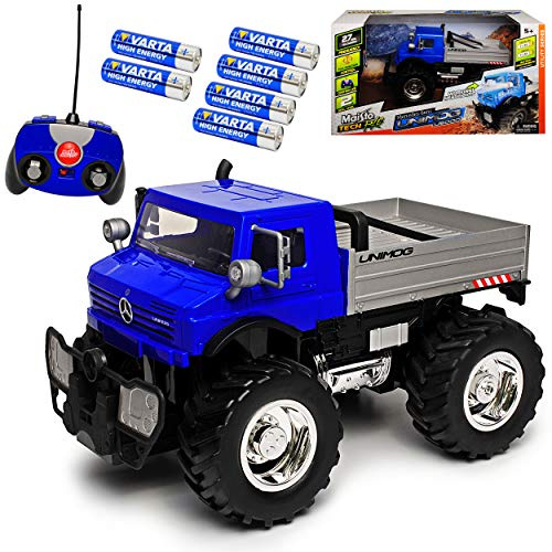 alles-meine.de GmbH Mercedes-B Unimog U5023 Blau RC Funkauto - inkl. Batterien - sofort startklar 1/16 Modell Auto