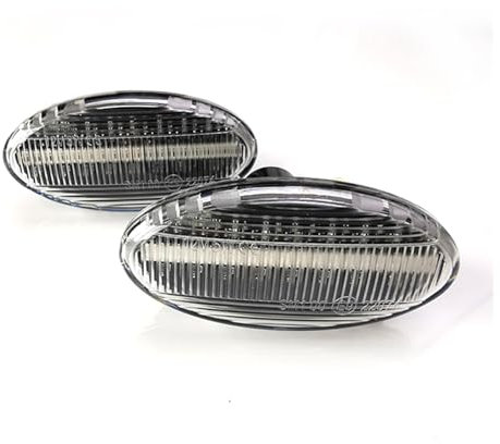 Huhpa 2 Stücke Dynamische/Keine Dynamische Bernstein Seitenmarkierungsleuchte Blinker Sequentielle Blinker Licht Fender Lampen for Mazda 2 3 5 6 BT-50 MPV II(No Dynamic Clear)