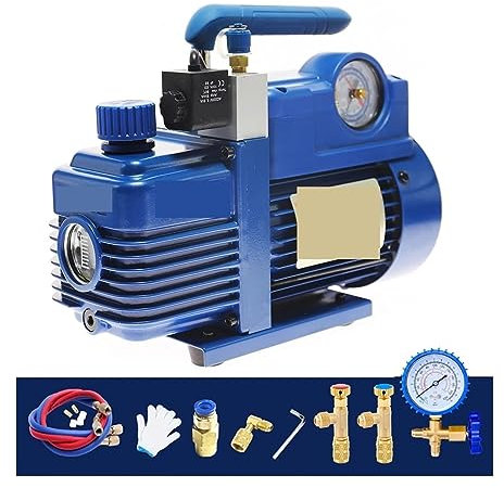 V-i240SV Refrigerant Vacuum Pump with Manifold Gauge for Air Conditioner R410A R407c R134a R12 R22 Refrigerant 4CFM