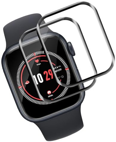 Carantee 2 Pièces Verre Trempé pour Apple Watch Series 7/8/9 41mm Ecran Verre, Anti-salissures Sans Bulles protection écran, Ultra-Clair Haute Sensibilité Vitre Protection pour Apple Watch 41mm