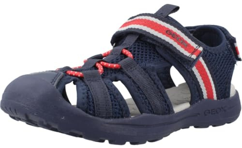 Geox J VANIETT Boy A Sandal, Navy/Red, 32 EU
