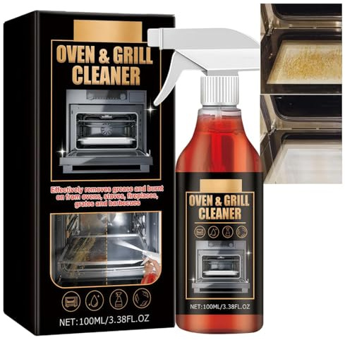 100ml Oven and Grill Cleaning Spray,Oven Cleaner He/avy Du/ty,Oven and Grill Cleaner Spray,Kitchen&Ovens Cleaners,All Purpose Cleaning Spray for Oven,for Ovens,Barbecues,Grills,Racks & Trays