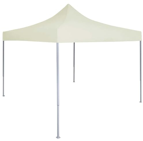 vidaXL Party-Zelt Creme 291 x 291 x 315 cm Oxford-Stoff, Garten und Terrasse, modernes Party-Zelt, schnell aufzustellen, tragbarer Sonnenschutz für Outdoor-Events