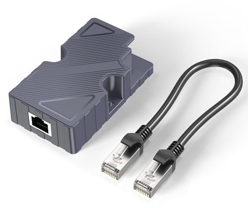 Sxhlseller Dishy V2 RJ45 Adapter, Ethernet Cable Kit with PoE Injector for Network Connection, 10 100 1000Mb/s Gigabit Speed, Compact Design, Wide Operating Temperature Range