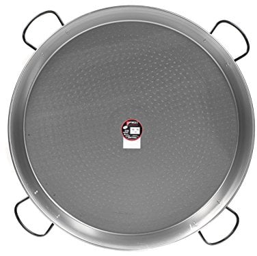 La Valenciana Vaello Paellera Acero Pulido, 90 Cm, Hierro, Plateado