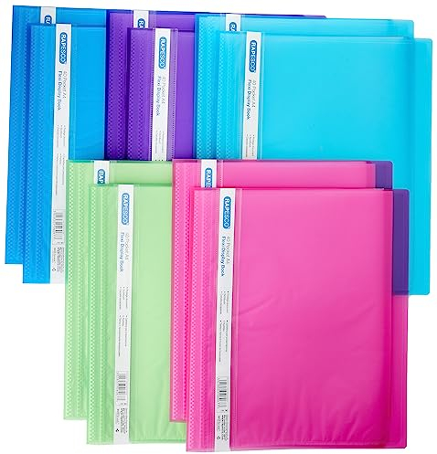 Rapesco 0917 Flexibles Sichtbuch, 40 Hüllen, A4, Sortierte Farben, 10 Stück