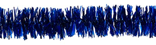 Creativery Weihnachtsgirlande 2cm x 3m - Lametta Girlande für Weihnachtsbaum Weihnachtsgirlande Lametta 2cm x 3 Meter Lamettagirlande Baumgirlande Christbaumdeko blau