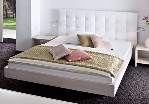 HASENA Bett Wood Line Buche weiß Wandpaneel Sogno 180x200