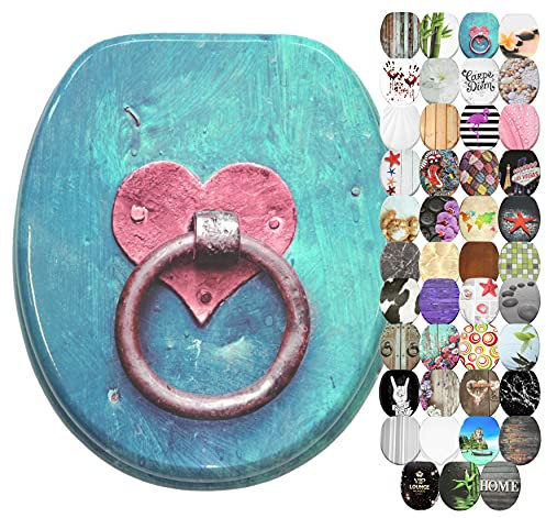 Sanilo Sedile WC con chiusura ammortizzata, grande scelta di belli copriwater da legno robusto e di alta qualità (Battente)