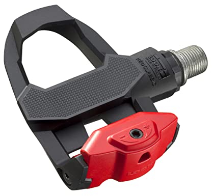 LOOK Cycle - Pedales de Bicicleta Clásicos KEO 3 - Pedales sin Clip, Ärea de Plataforma 400 mm² - Tensión Fácilmente Ajustable - Cuerpo de Material Compuesto - Eje de Cromoly - Color Negro Rojo