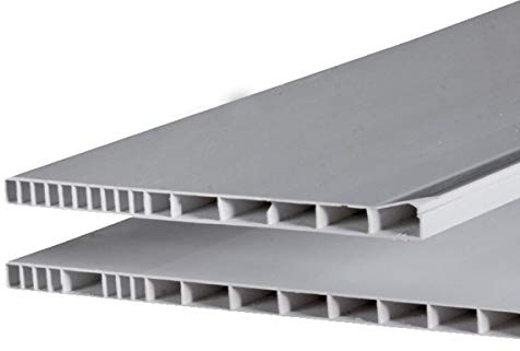 PVC Verschlussdeckel, Rolladenkasten Deckel Tiefe 160 mm Länge 100 cm ** Die Länge auf cm genau