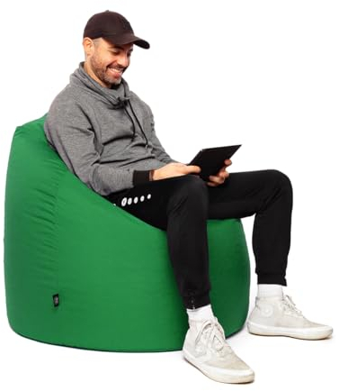 PATCH HOME Sitzsack Tropfenform - Grün für In & Outdoor XXL 420 Liter - mit Styropor Füllung in 25 versch. Farben und 3 Größen