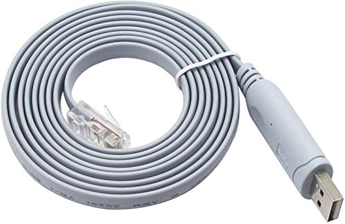 QiCheng&LYS Câble cisco usb avec puce FTDI,Câble de console USB de type C à RJ45 pour routeur/Windows 7,8 Commutateurs PC Ordinateurs portables (USB 1.8m)