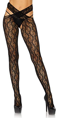 Leg Avenue Floral crotchless wrap Strümpfe, 500 g