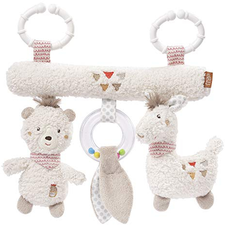 Fehn Activity-Trapez Peru - Flexibles Baby Spieltrapez für Kinderwagen, Babybett und Babyschale - Stoff-Lernspielzeug zur Förderung des Greifsinns und der Motorik - Für Babys & Kinder ab 0+ Monaten