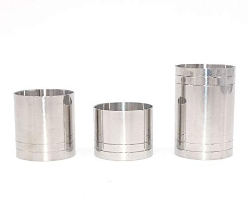DollaTek Tasses à mesurer Droites Tasses Cocktail Jigger Cup Tasses à mesurer cylindriques 25 ml/35 ml/50 ML en Acier Inoxydable Barres de Barman Barres de Barman - Un pour Chaque
