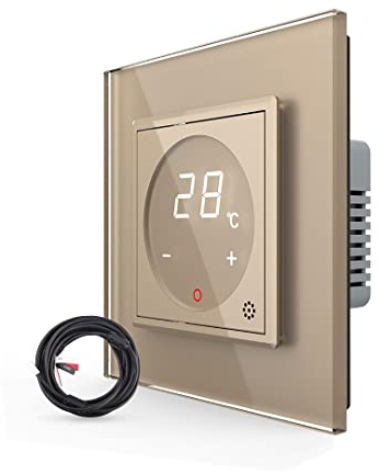 LIVOLO Raumthermostat m. EXT. Temperaturfühler Gold VL-C7-PS72-XQ001/SR-13