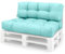 Spatium Palettenkissen Set abnehmbar Bezug wasserdicht gesteppt Palettenauflage Palettenpolster Palettensofa Palettenmöbel Minze 2er Set