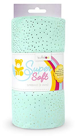 kullaloo Plüsch Glitzer Stoff Shorty Sparkle als SB-Pack 100 x 75cm - 2mm Florlänge (Mint)