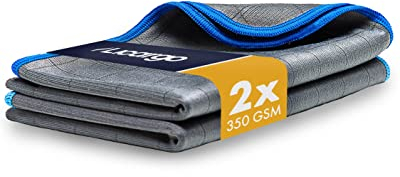 LICARGO® 2X Panni in Microfibra di Carbonio - Panni in Microfibra per Finestrini Trasparenti Senza Macchie e Aloni - Panno in Microfibra da 350GSM - 50x40cm