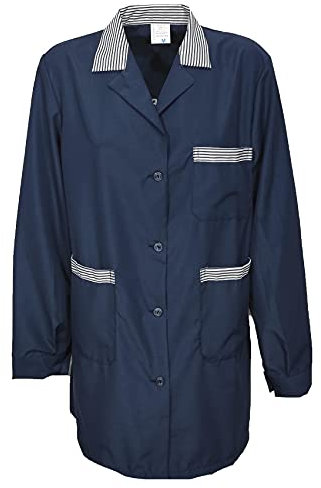 fratelliditalia.org Kittel Kasack Schürze Lehrer Schule Kindergarten Reinigung Damen Supermarkt Arbeit, blau, L