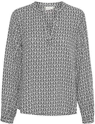KAFFE Damen Bluse Langarm Kaleah Damen Bluse Langarm Shirt V-Ausschnitt Lange Ärmel