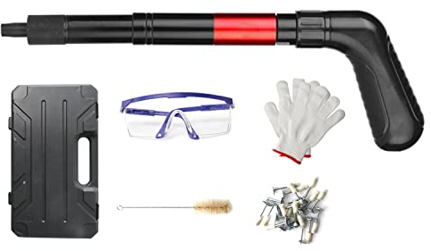 Manual Steel Nails Gun Tool, Concrete Nail Gun, Mini Portable Nail Shooting Machine with 20 Nails, Nail Wall Fastening Tool for Cement Wall, Household Woodworking