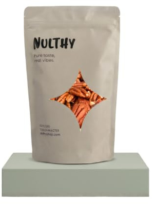 NULTHY Nueces Pecanas Naturales, 1kg | Vegano, Mitades de Nuez