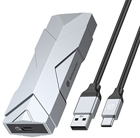 Yottamaster 10Gbps M.2 NVMe Enclosure, USB 3.2 Gen 2 Tool-free NVMe SSD Caddy