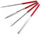 KAIAIWLUO Set di File di Diamanti,4 Pezzi Mini Piccoli File di ago Tiangolare Kit di File Metallici a Forma Piatta Artigianale Legno Raspa per Set di File diamantato in Pietra di Vetro in Legno
