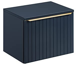 PIASKI Mobile lavabo 80 cm Santa FE Deep Blue, mobile lavabo con piano di lavoro, mobile lavabo sospeso, colore blu marino (con piano di lavoro)