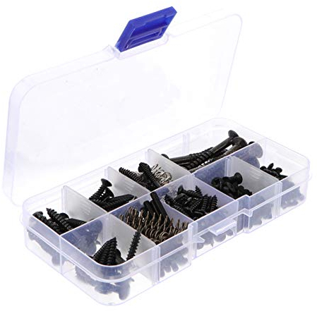 240pcs Bridge Mounting Pickguard Black Plate Assortment Guitar for Tool with Tuner Springs Neck Kit Screws Spring Screw Accessories Buttons Strap Electric Pickup