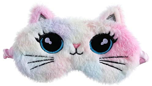 Casiler Plüsch Schlafmaske Süße Katzen -augenbindungs -augenband -hilfsabdeckung Nacht Dream Maske Baumwollband Frauen Männer Zum Schlafen Entspannen