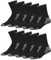 SOXCO 10 Paar Herren Sportsocken aus Baumwolle – Crew Arbeitssocken im Multipack (EU 43-46, Schwarz)