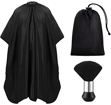 Yinke Cape Coiffure Set de Brosses Pour le cou avec sac de Rangement Cape de Coiffure de ImperméAble Pour la Coiffure à Domicile et le Salon de Coiffure Tablier Coiffure Professionnel