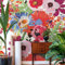 Livingwalls Vliestapete - Tapete floral in Weiß, Rot und Blau - Wandtapete für verschiedene Räume - Wandbild XXL 2,80 m x 1,59 m