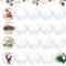 20 Stück Weihnachtskugeln Klar, Befüllbare Acrylkugeln Transparente Plastik Weihnachtsbaumkugeln Weihnachtskugeln Baumschmuck Christbaumkugeln Klar für Weihnachten, Hochzeit, Party, Wohnkultur