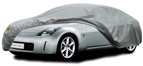 Kayme Robustes Autoabdeckung Wasserdicht Atmungsaktiv Passend für Nissan 350z (2003-2009), Vollgarage Autoplane für Regen Sonne Staub Schutz, Auto Abdeckplane Faltgarage Abdeckung(3-7 Tage liefern)
