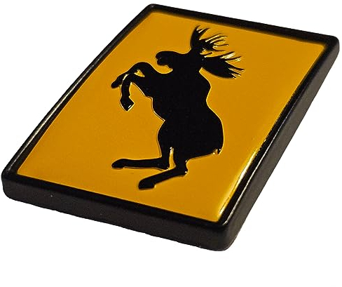Zikger Gelber Elch Kofferraumabzeichen Emblem 3D Metall für Volvo XC90 V60 S80 S60 Logo Schweden,Full Black